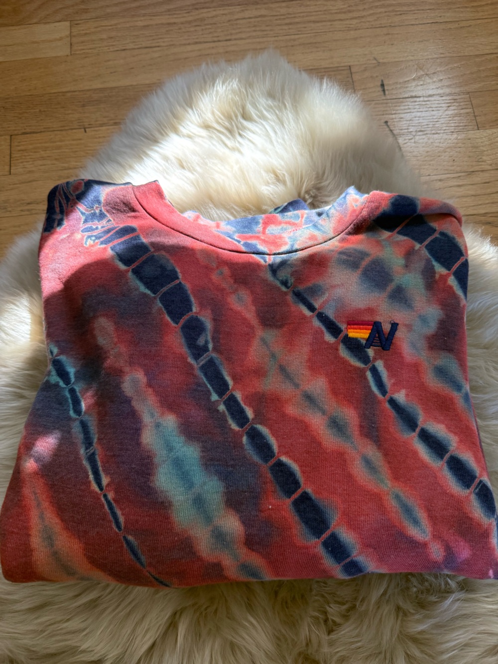 Size S Aviator Nation Tie-Dye Crewneck